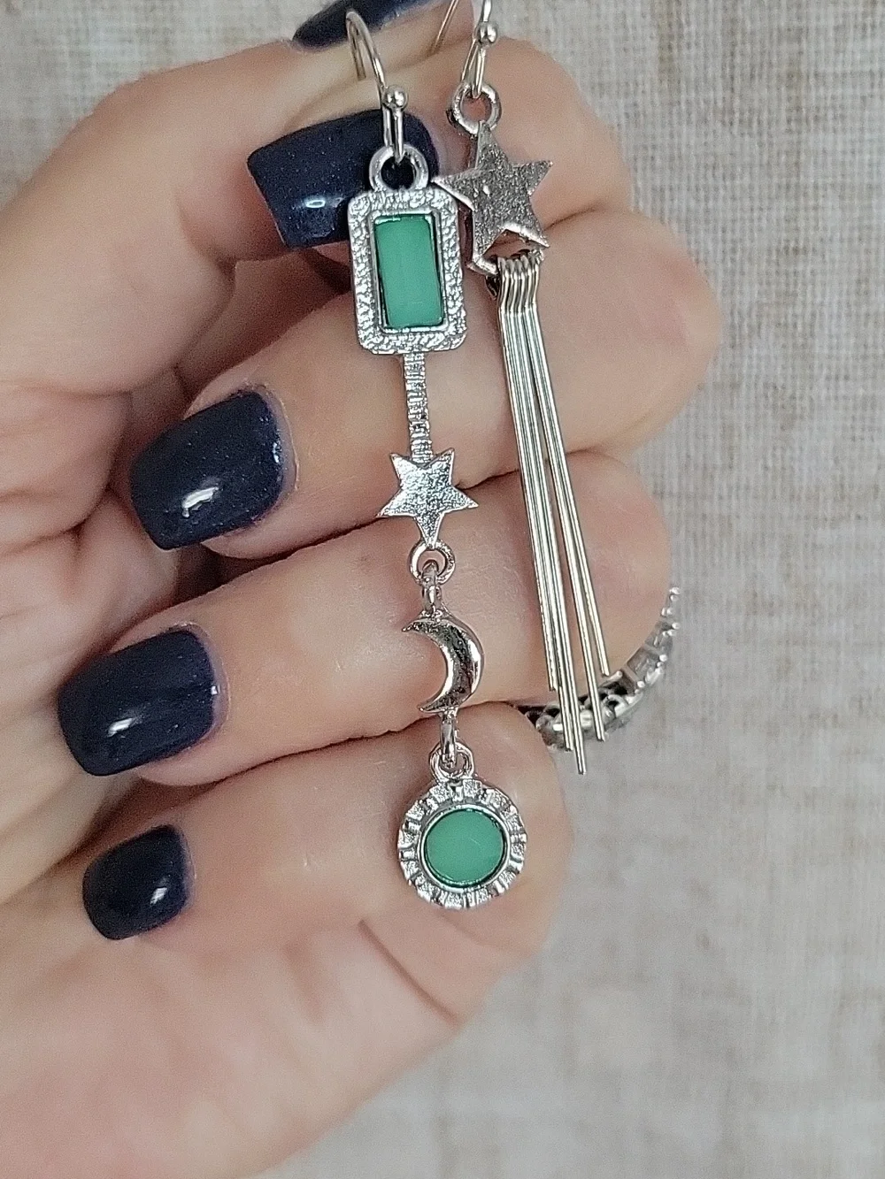 CELESTIAL MISMATCHED STAR AND MOON EARRINGS